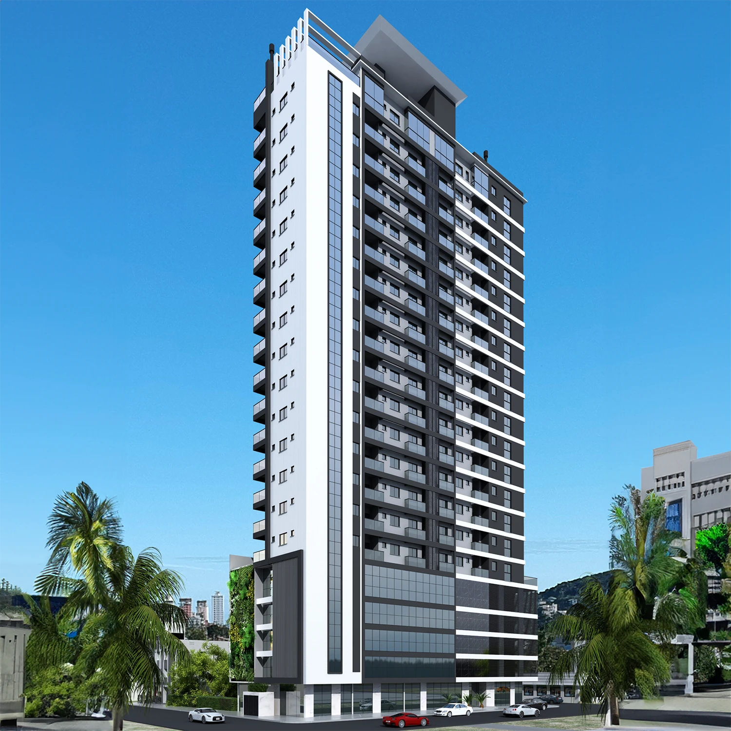 Vista do litoral norte de Santa Catarina